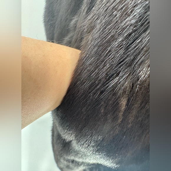 Nordstrom Dimond Black Mink Longline Lined Fur Coat - Picture 11 of 13